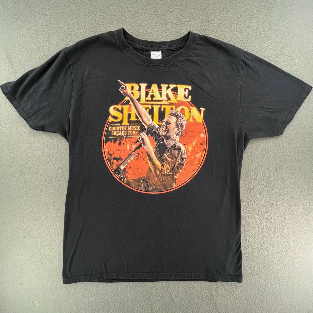 Blake Shelton Country Music Freaks Tour 2018 Concert T Shirt L Double Sided